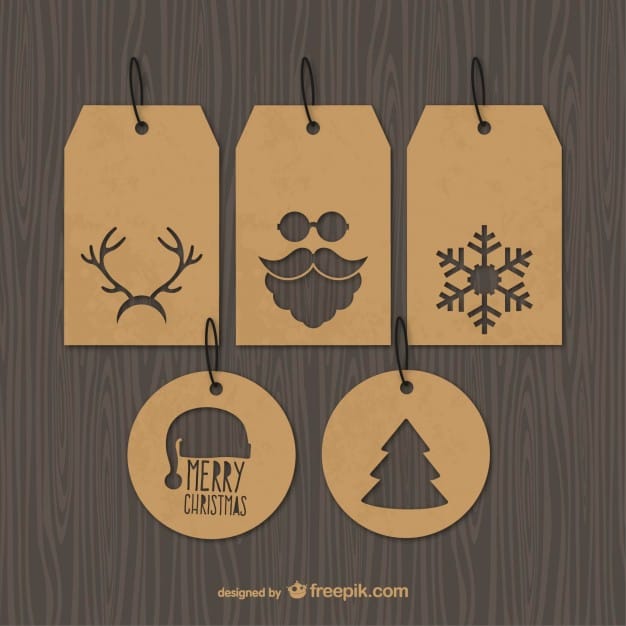 Etiquetas Navidad Vintage